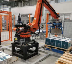 Warehouse automation robotic palletizer in e commerce industry. Jpg e1741252484830